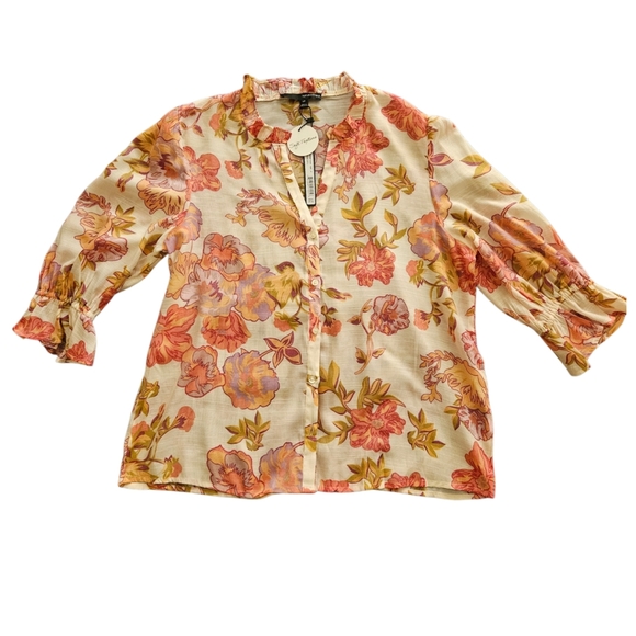 Floral Print Blouse-NWT- Size LP - Picture 8 of 16